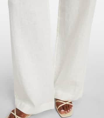 Ilride high-rise linen straight pants | Faithfull
