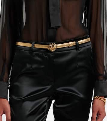 Gürtel Devotion aus Metallic-Leder | Dolce&Gabbana