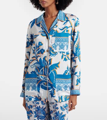 Printed crêpe-de-chine blouse | Etro