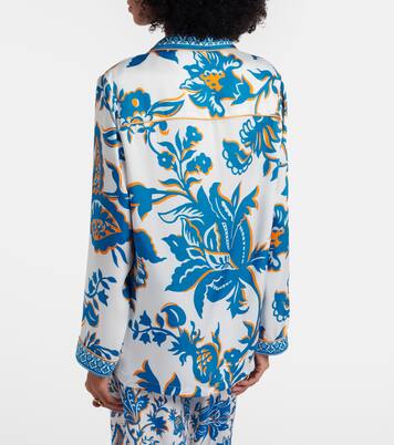 Printed crêpe-de-chine blouse | Etro