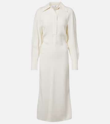 不对称卡迪面料中长连衣裙 | Victoria Beckham