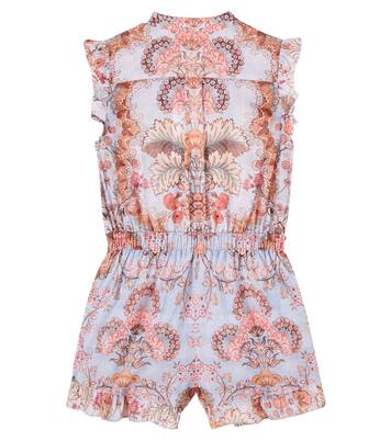 Printed cotton playsuit | Zimmermann Kids