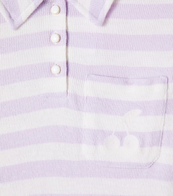 Striped cotton shirt dress | Bonpoint