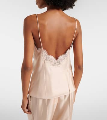 Lace-trimmed silk top | Róhe