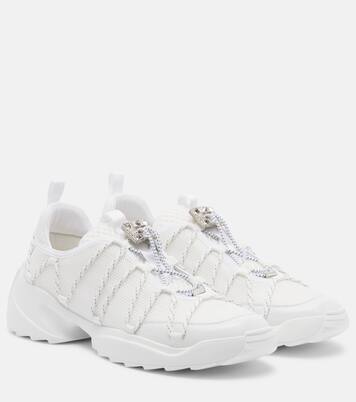 Viv' Zag leather-trimmed mesh sneakers | Roger Vivier