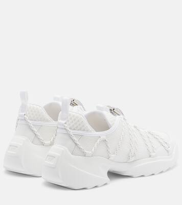 Viv' Zag leather-trimmed mesh sneakers | Roger Vivier