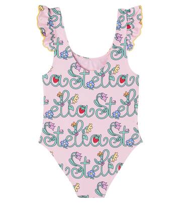 Logo ruffled swimsuit | Stella McCartney Kids