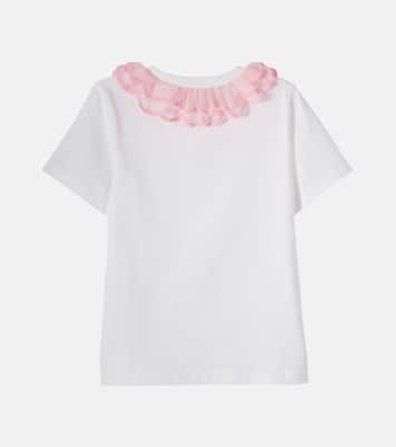Ruffled cotton jersey T-shirt | Stella McCartney Kids
