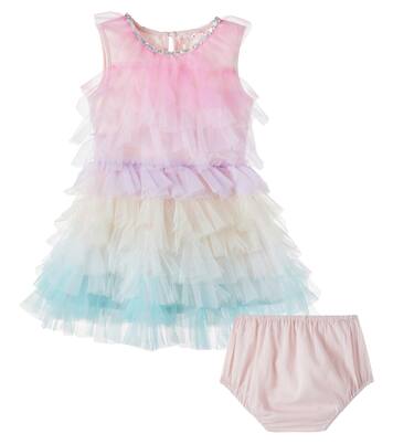 Baby Set Rainbow Reverie aus Kleid und Höschen | Tutu Du Monde
