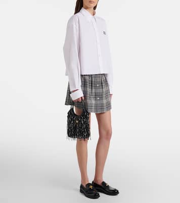 Ivy Medium embellished satin tote bag | Miu Miu