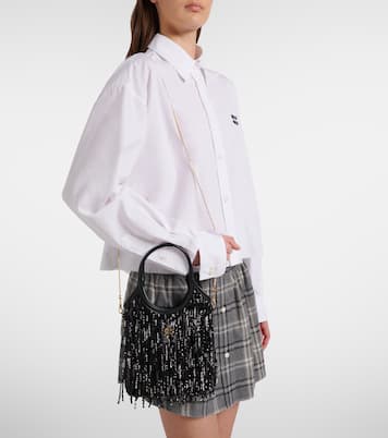 Ivy Medium embellished satin tote bag | Miu Miu