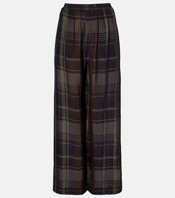 Baxter checked wide-leg pants | The Frankie Shop