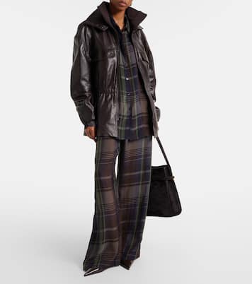 Baxter checked wide-leg pants | The Frankie Shop