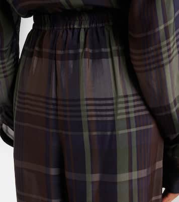 Baxter checked wide-leg pants | The Frankie Shop