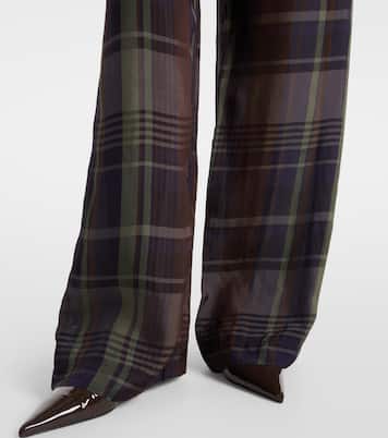 Baxter checked wide-leg pants | The Frankie Shop