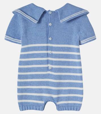 Baby Adrin knitted cotton playsuit | La Coqueta
