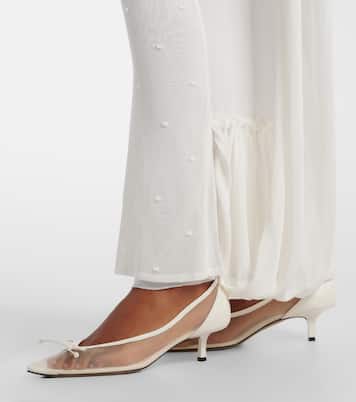 Tourni leather-trimmed mesh pumps | Jacquemus