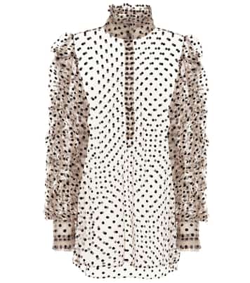 Blusa in tulle floccato | Dries Van Noten