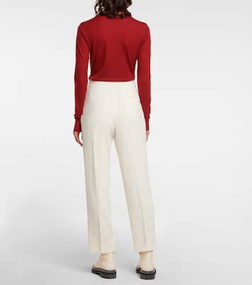 Thea high-rise cady straight pants | Joseph