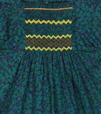 Floral smocked cotton dress | Bonpoint