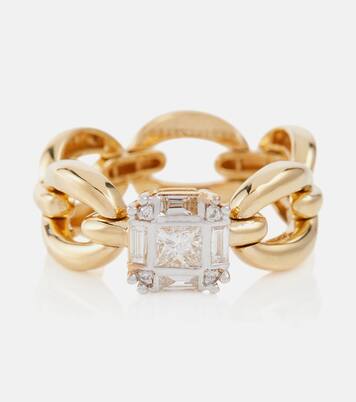 Bague Catena Petite Illusion en or 18 ct et diamants blancs | Nadine Aysoy