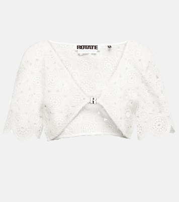 Cropped-Cardigan Milandran aus Häkelstrick | Rotate