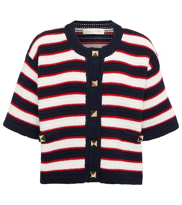 Striped cotton cardigan | Valentino