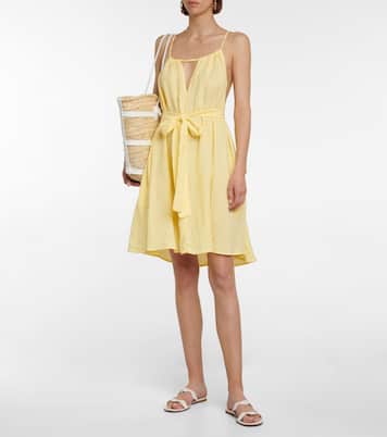 Dora linen minidress | Velvet