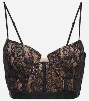 Shirley lace bustier crop top | Simkhai