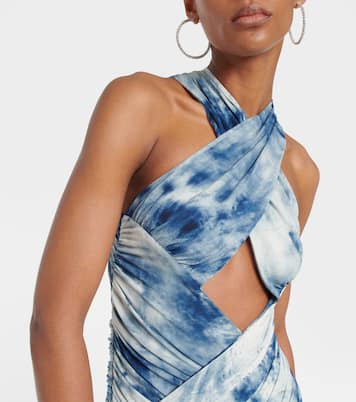 Printed cut-out midi dress | Alexandre Vauthier