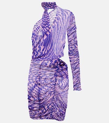 Printed mesh cutout minidress | Mugler
