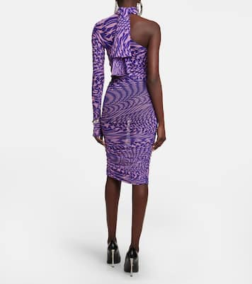 Printed mesh cutout minidress | Mugler