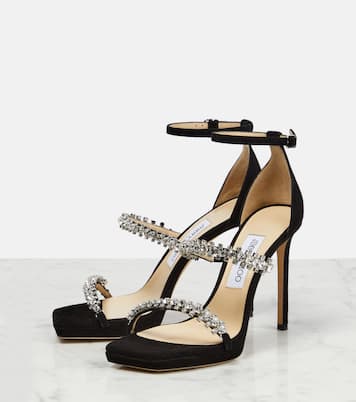 Bing 105 crystal-embellished suede sandals | Jimmy Choo