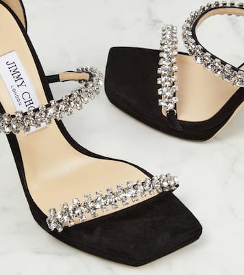 Bing 105 crystal-embellished suede sandals | Jimmy Choo