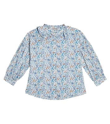 Floral cotton poplin shirt | Il Gufo