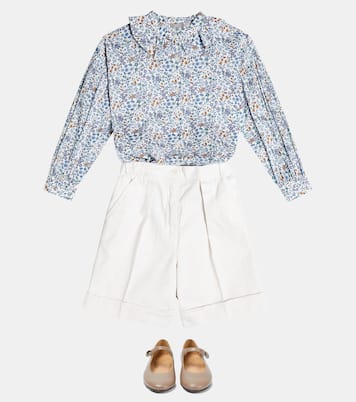 Floral cotton poplin shirt | Il Gufo