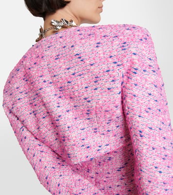 Embellished bouclé cropped jacket | Area