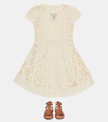 Vestido en pointelle de algodón | Polo Ralph Lauren Kids