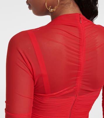 Vestido midi de tul drapeado | Dolce&Gabbana