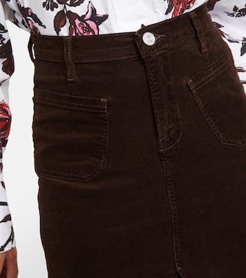 High-rise corduroy midi skirt | Frame
