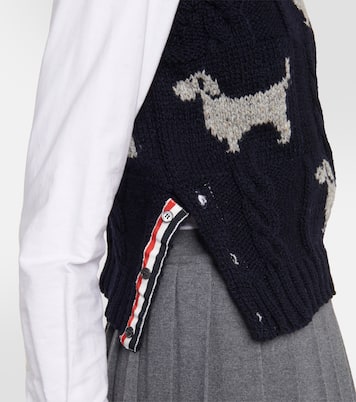 Hector wool and mohair sweater vest | Thom Browne