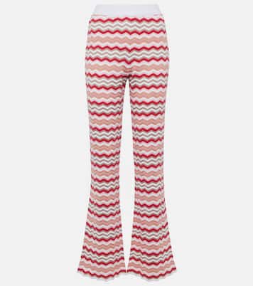 Pantalones flared en zigzag de tiro alto | Missoni