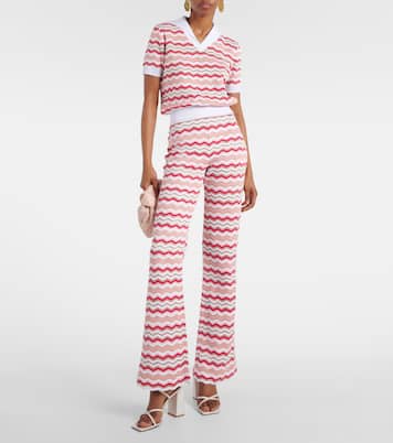 Pantalones flared en zigzag de tiro alto | Missoni