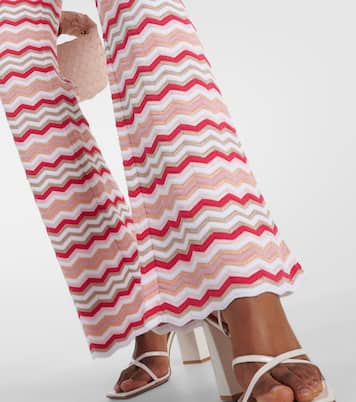 Pantalones flared en zigzag de tiro alto | Missoni