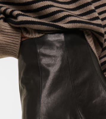 Jupe midi The Lennox en cuir | Khaite