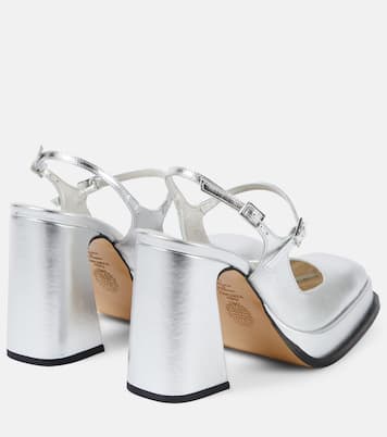 Claudia metallic leather platform pumps | Souliers Martinez