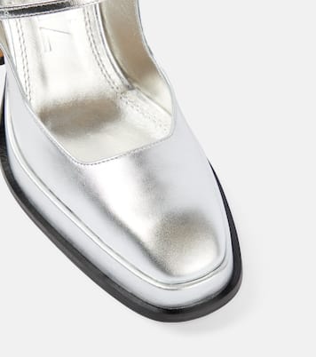Claudia metallic leather platform pumps | Souliers Martinez