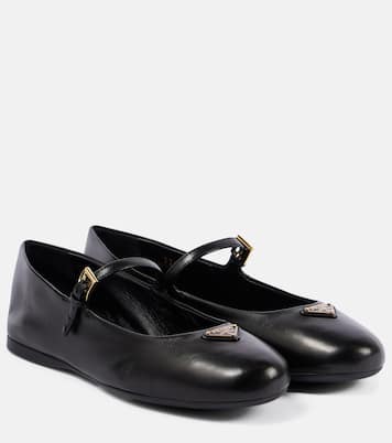 Mary-Jane-Ballerinas aus Leder | Prada