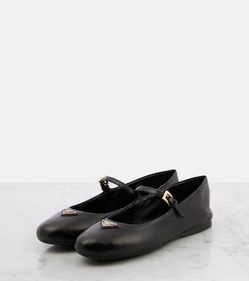 Mary-Jane-Ballerinas aus Leder | Prada