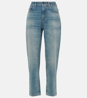 Jean tapered  à taille mi-haute | Brunello Cucinelli